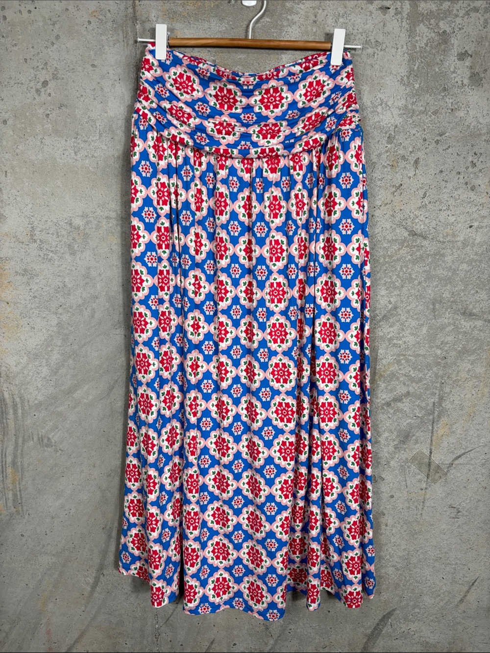 Biden Printed Blue Floral Maxi Skirt - Picture 2 of 7